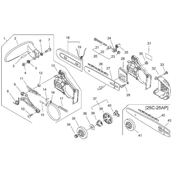Clutch & Sprocket for ECHO CS-260TES