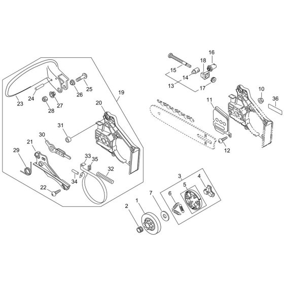 Clutch & Sprocket for ECHO CS-280TES
