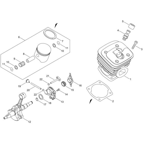 ECHO CS-590 Engine Parts