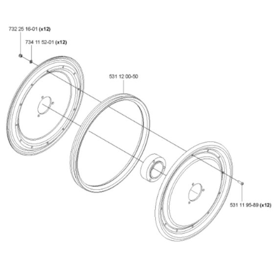 Drive Wheel Assembly for CS 2512