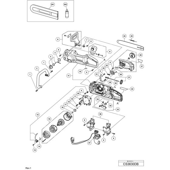 Main Assembly for Hikoki CS3630DB