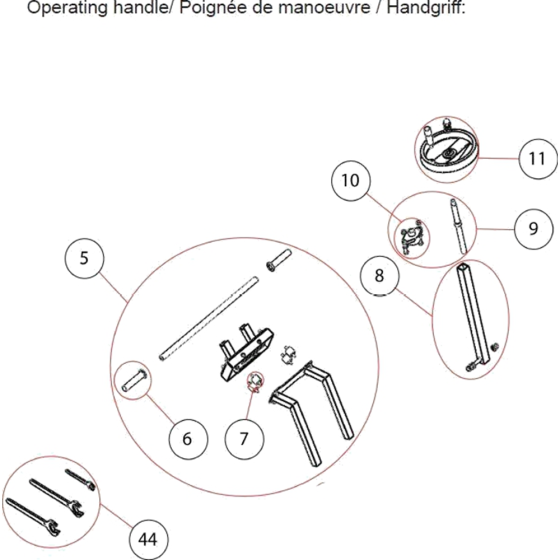 Handle Assembly for CS451E