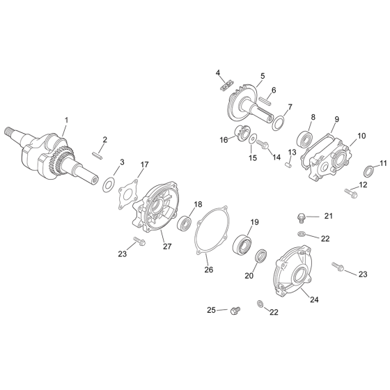 Crankshaft for Kohler CS6