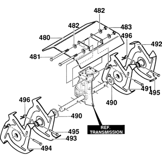 Tine Assembly for Husqvarna CT 16