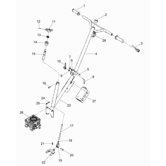 Handle Assembly for Wacker Trowel