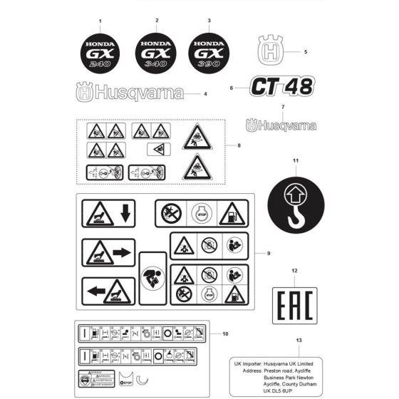 Decals for Husqvarna CT 48