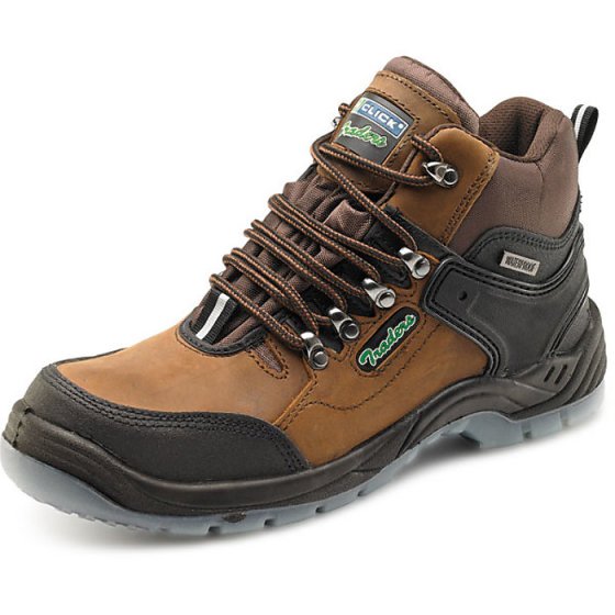 Click Hiker Boot S3 Oil Resistant 200 Joule Steel Toe Cap Brown Size 09