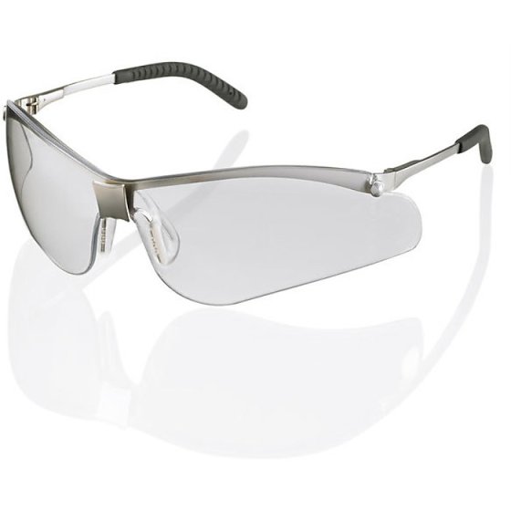 Traders Milano Spectacles Wrap Round eye-wear Metal Frame EN 166:1 F Clear