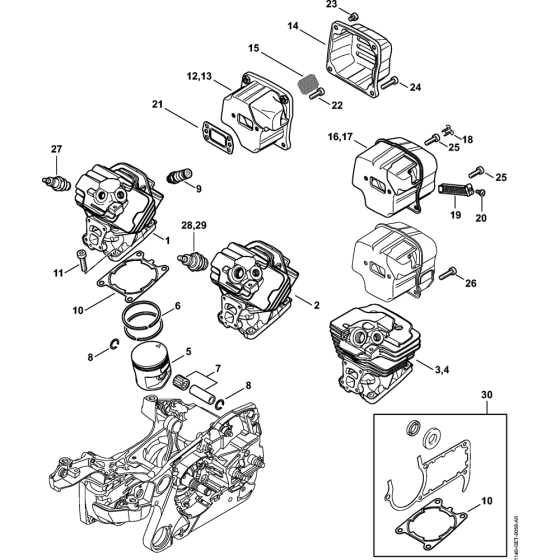 Cylinder & Muffler Assembly