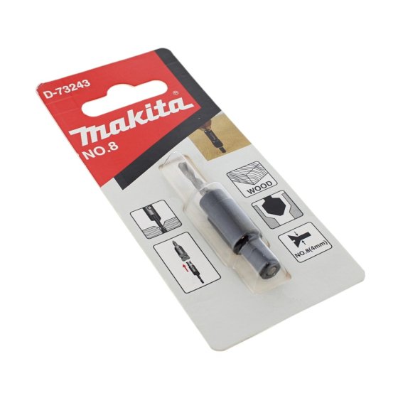 No 8 Countersink & Drill Bit for Makita Drills - OEM No. D-73243