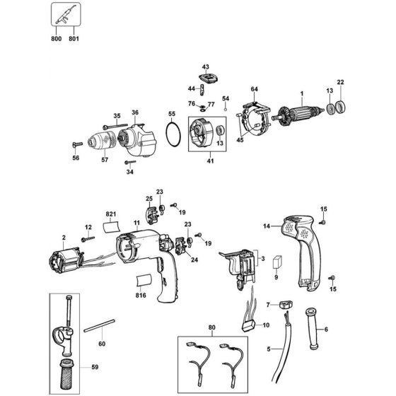 Main Assembly for DeWalt D21717