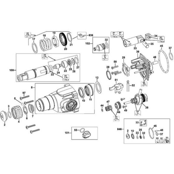 Intershaft Assembly for DeWalt D25033