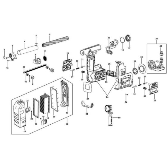 DeWalt D25303DH Main Assembly