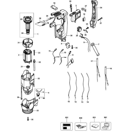 Main Assembly for DeWalt D25303K
