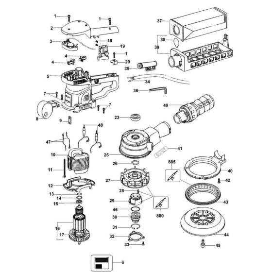 DeWalt D26410-TYPE-1 Assembly