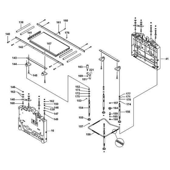 Table Assembly for DeWalt D27300