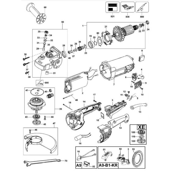 DeWalt D28414 Main Assembly