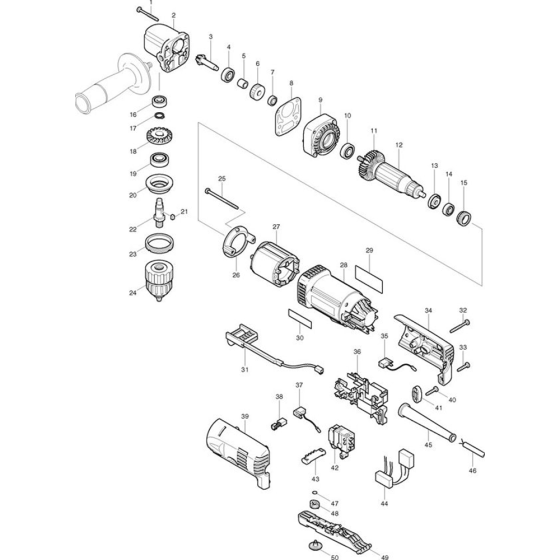 Makita DA3011F Drill Assembly