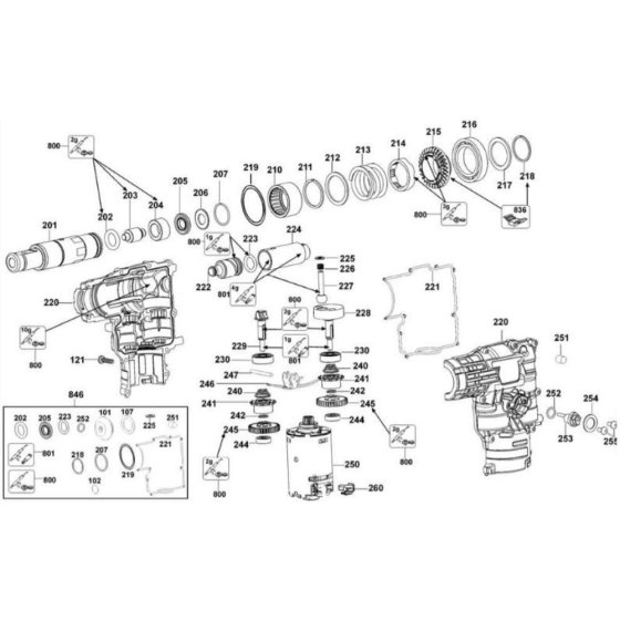 Crankshaft Assembly for DeWalt DC233K