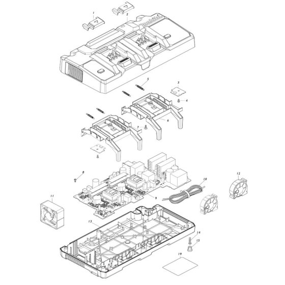 Makita DC40RB Charger Assembly