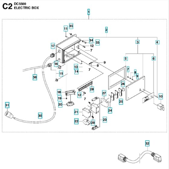 Electric Box for Husqvarna DC5500