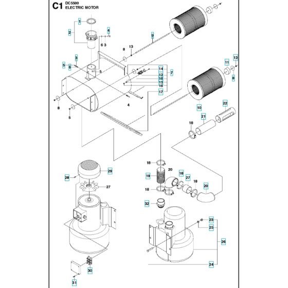 Electric Motor for DC5500