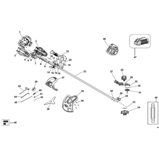 DeWalt DCM571 Main Assembly