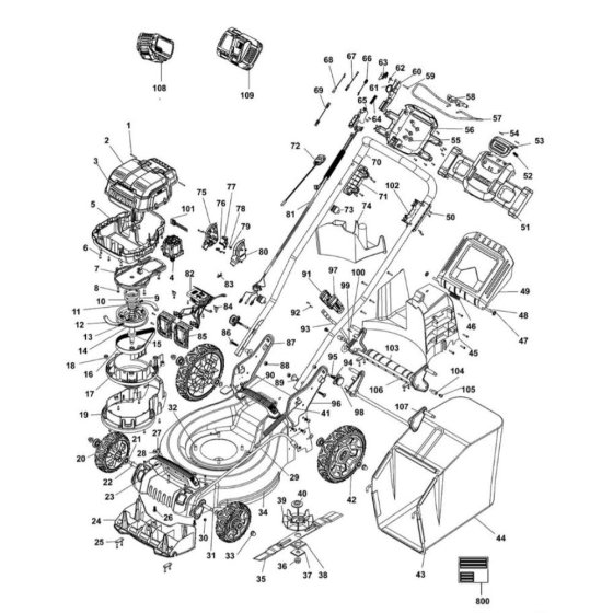 Main Assembly for DeWalt DCMW564