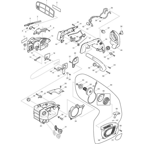 Main Assembly for Makita DCS230T