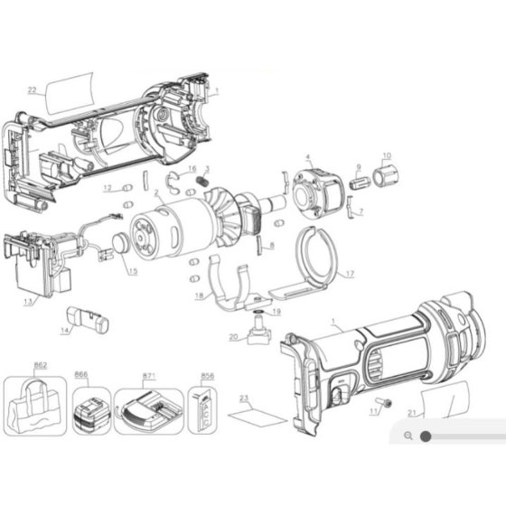 Main Assembly for DeWalt DCS551
