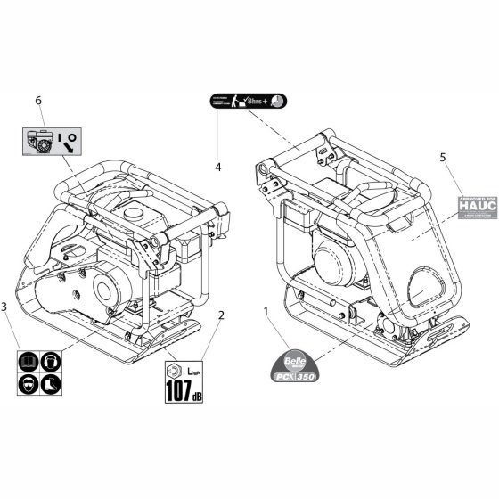 Decals for Belle PCX Compactor