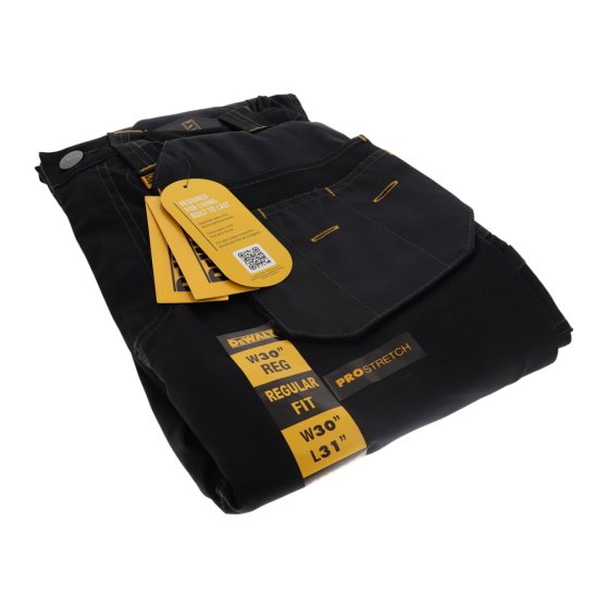 30in Waist Harrison Pro Stretch Trousers with Holster Pockets, Black/Grey, 31in Leg Length
