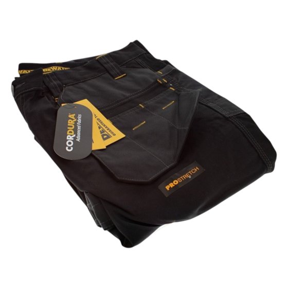 32in Waist, 31in Leg DEWALT Harrison Pro Stretch Trousers - Cordura Reinforced Knees, Holster Pockets