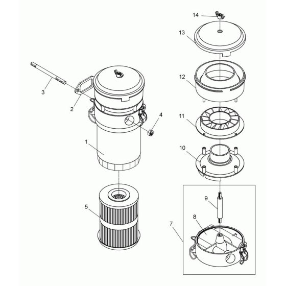 Air Filter Assembly for DFS90