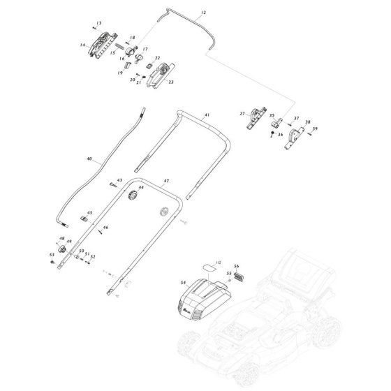 Makita DLM538 Handle Assembly