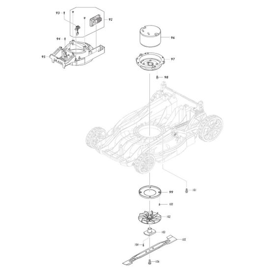 Blade Assembly for Makita DLM538
