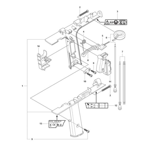 Rear Handle for Husqvarna DM 230