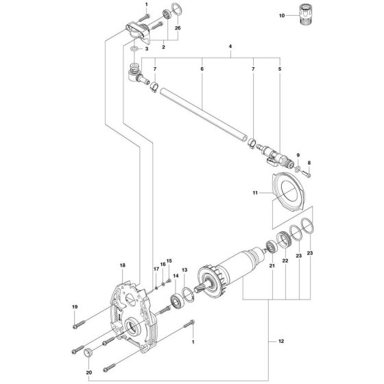 Motor Assembly for Husqvarna DM 280