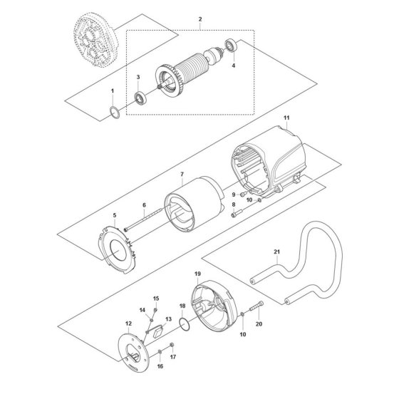 Motor Assembly for Husqvarna DM 370