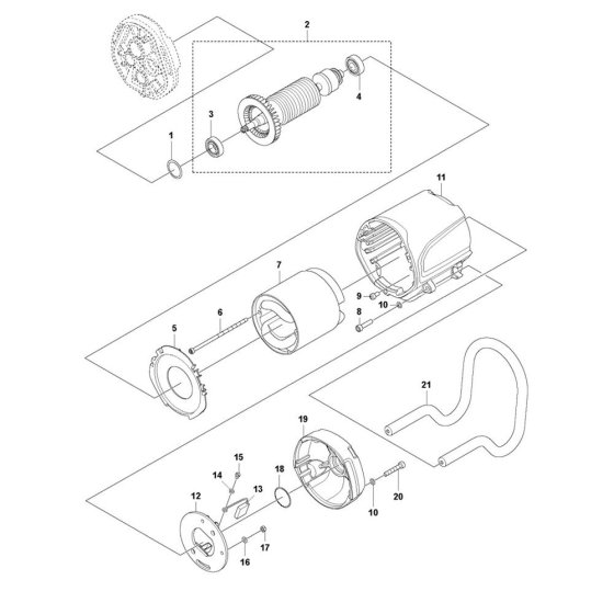 Motor Assembly for Husqvarna DM 400