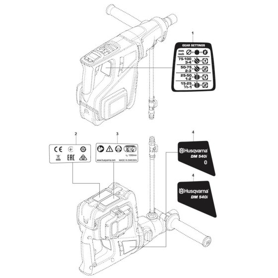 Husqvarna DM 540i Decals