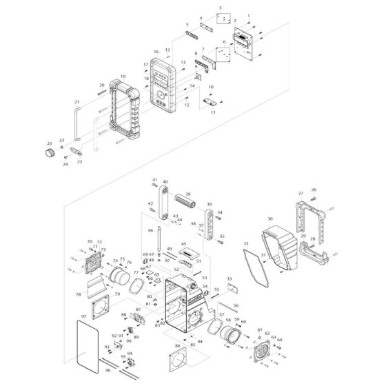 Makita DMR110 Radio Assembly