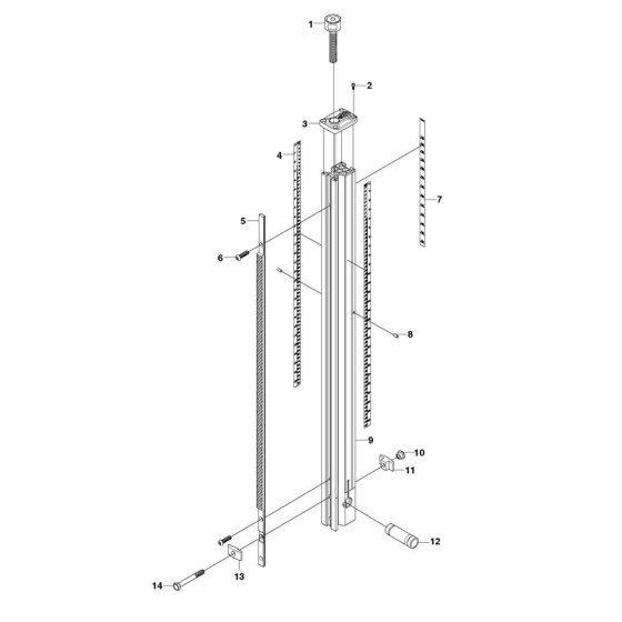 Column Assembly for Husqvarna DMS 240