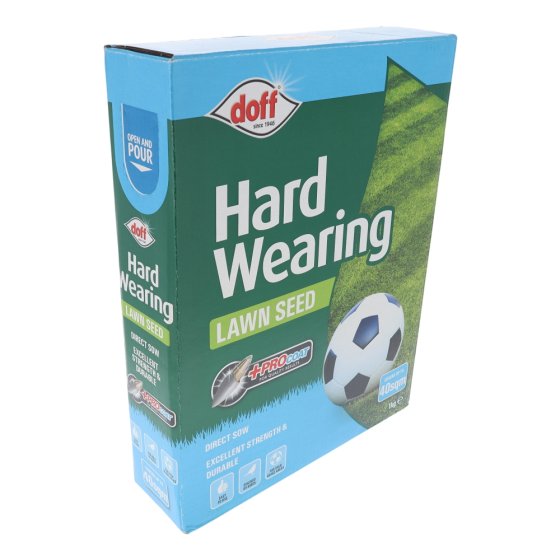 1kg Hard Wearing Lawn Seed for New or Existing Lawns - Covers 14m² to 40m²