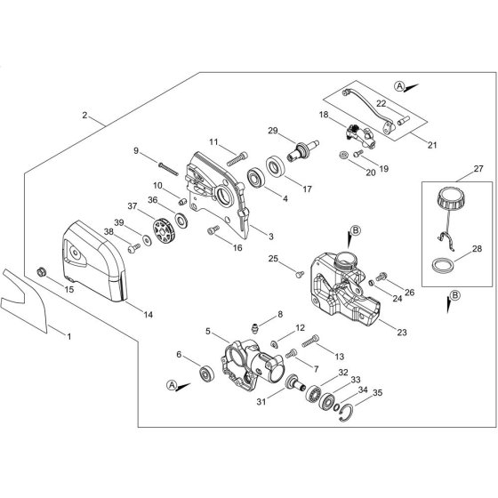 Gear Case for ECHO DPAS-PP