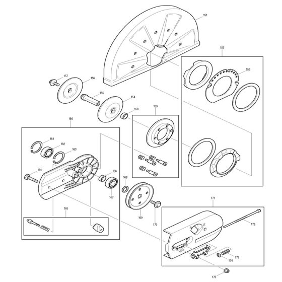 Cutter Assembly for Makita DPC6201