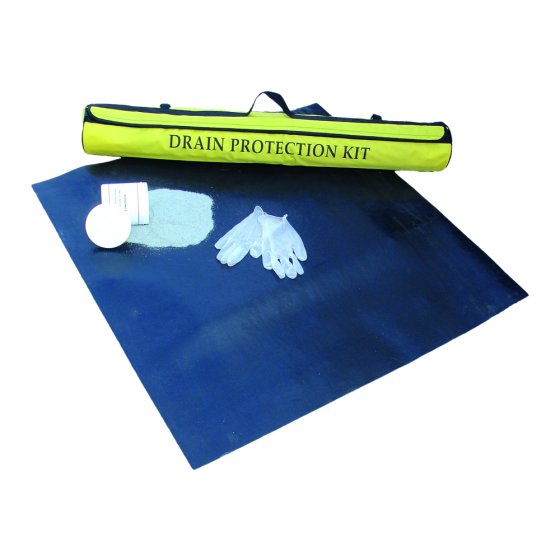 Drain Protection Kit - Cover & Plugging Granules in Weatherproof Holdall