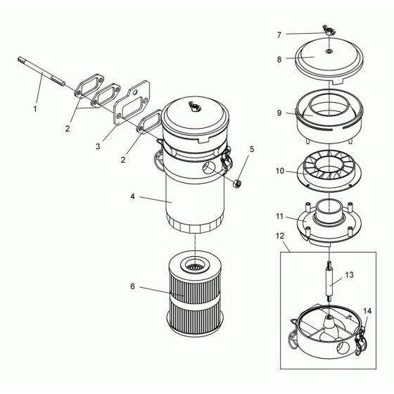 Air Filter for Wacker DPS2050