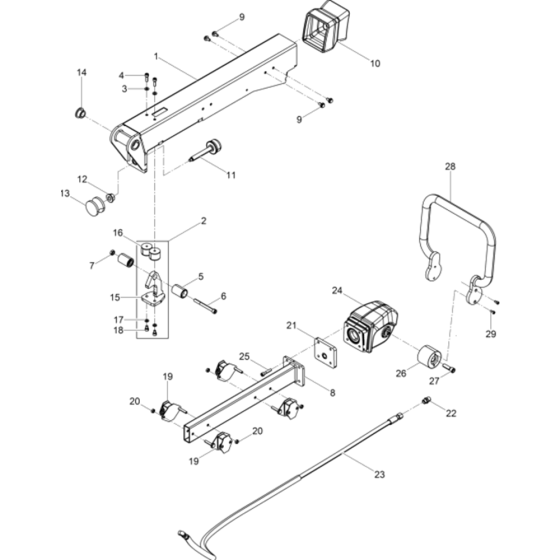 Center Pole Assembly for Wacker