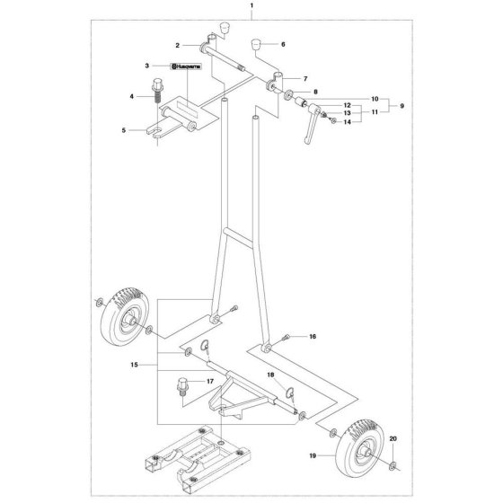Back Support for Husqvarna DS 70 AT